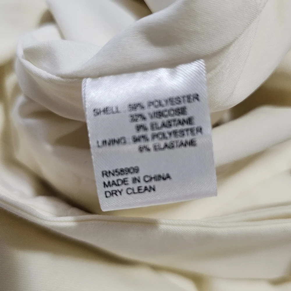 ANTONIO MELANI Jade Wide Leg Paperbag Waist Cropped Pants – Size 10 – Creamy Off